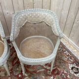 Salon de style Louis XVI en cannage 1900