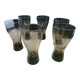 Set de 6 verres de table forme scandinave brun fumé