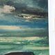 Tableau huile sur toile voilier signé vintage