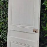 Porte de communication h221xl90cm ancienne panneautée, moulurée, intérieure