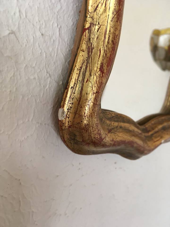 Small mirror to the original form of the 1970s 18 x 13 cm