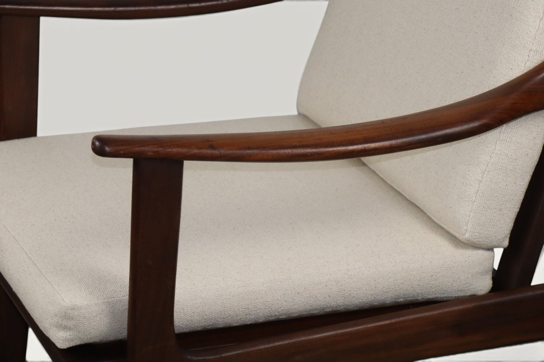 Scandinavian lounge chair in solid teak, 1960s