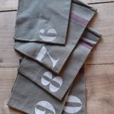 10 torchons kaki numérotés