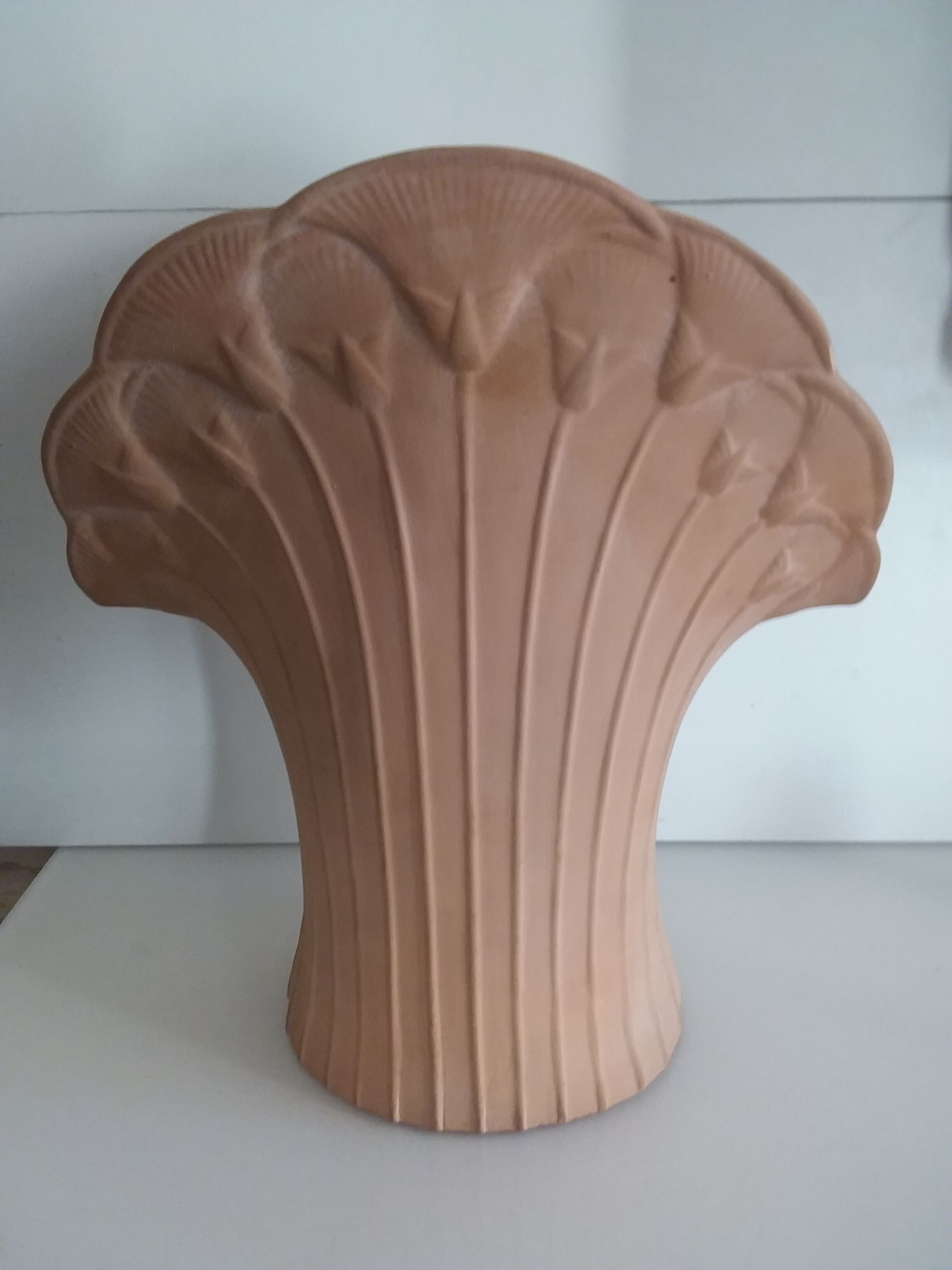 Old vase signed chaumette terracotta art nouveau