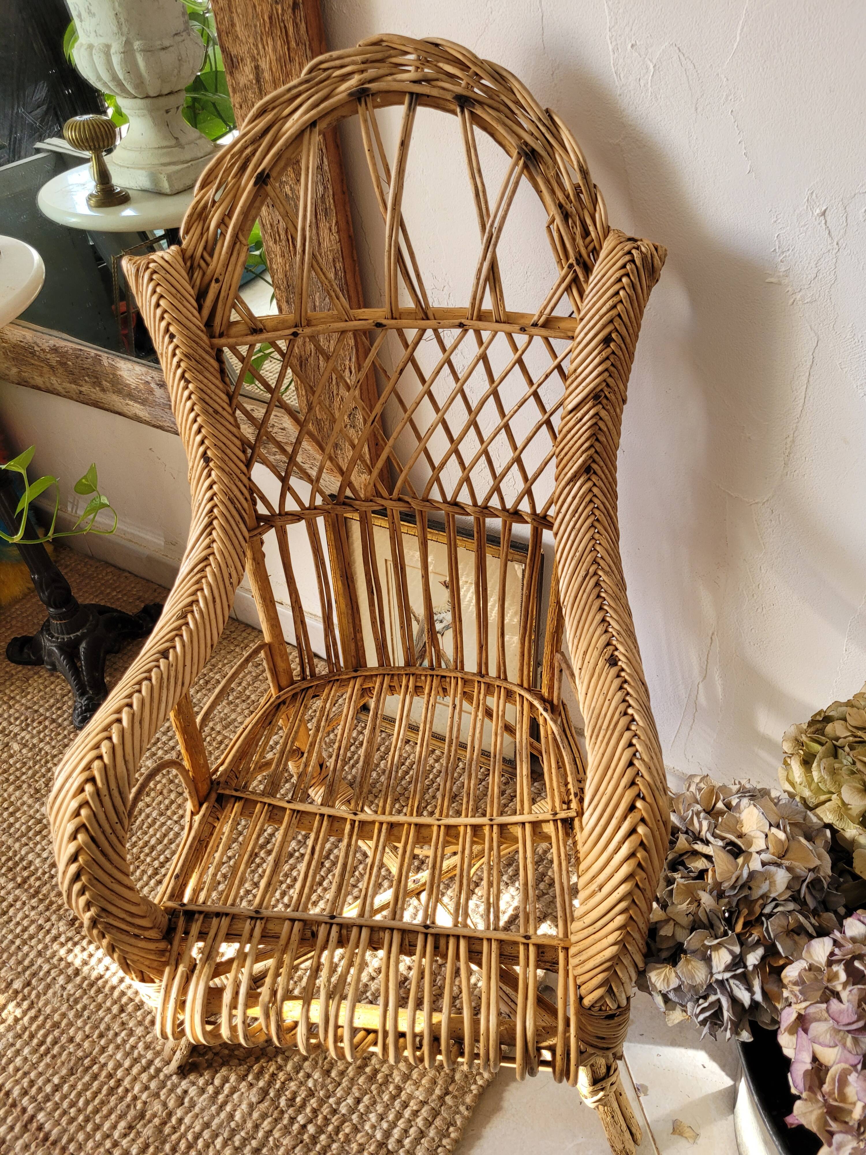 Vintage rattan armchair