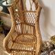 Fauteuil rotin vintage