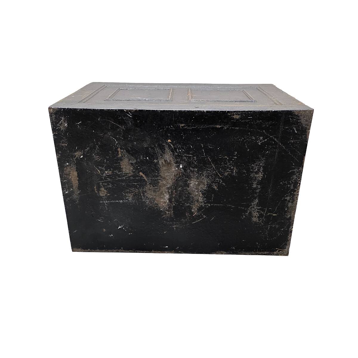 Antique English Cast Iron Safe, mid 1800s