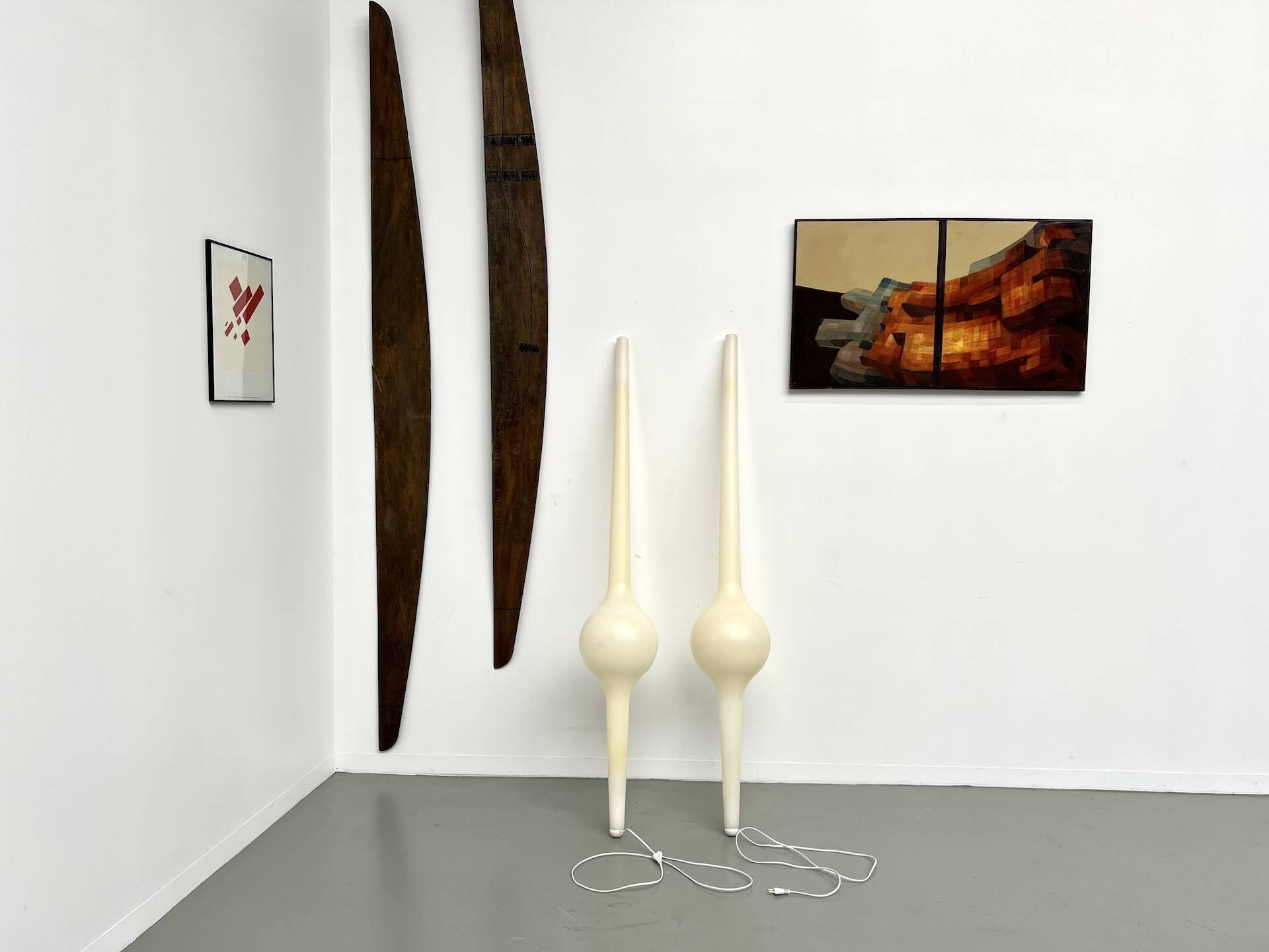 Pair of Michael Young Sticklight Lamps