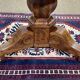 Restoration gueridon in mahogany with a black marble top (re-glued marble)