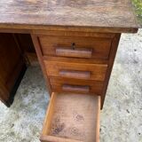 Vintage oak desk 4 drawers