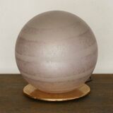 Grande lampe de table en verre de Murano satiné et corrodé Swirl de VeArt, années 80.