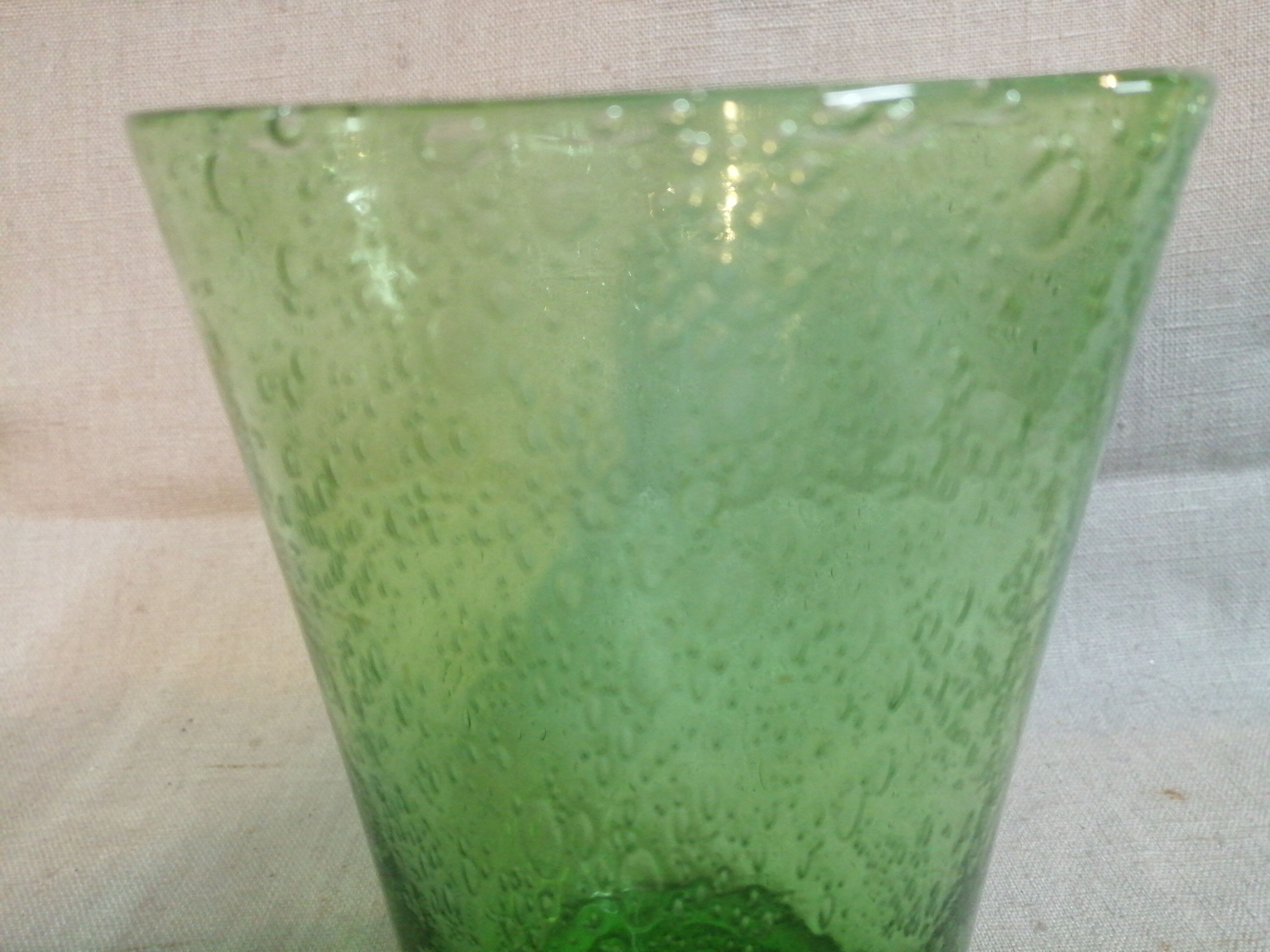 Biot glass vase