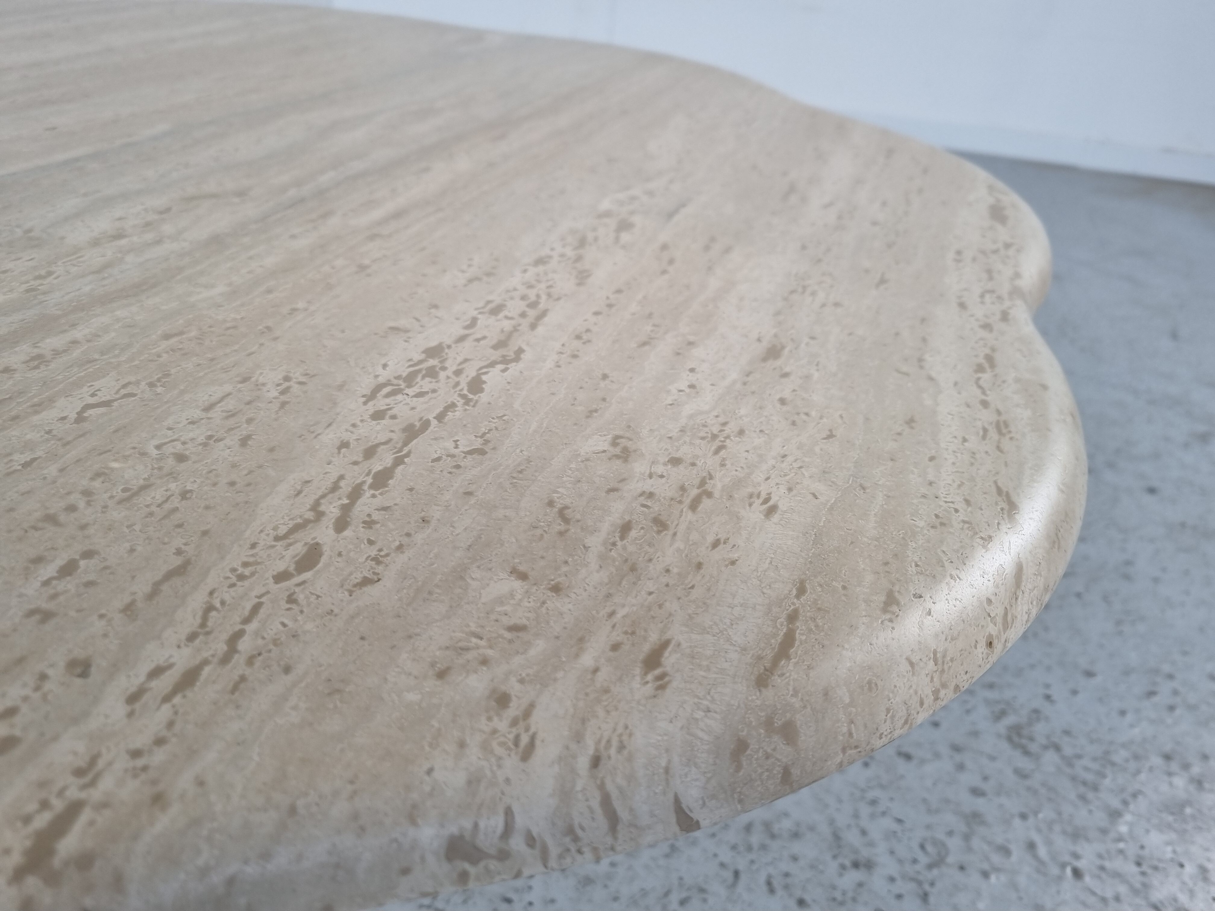 Travertine coffee table "cloud", 80s