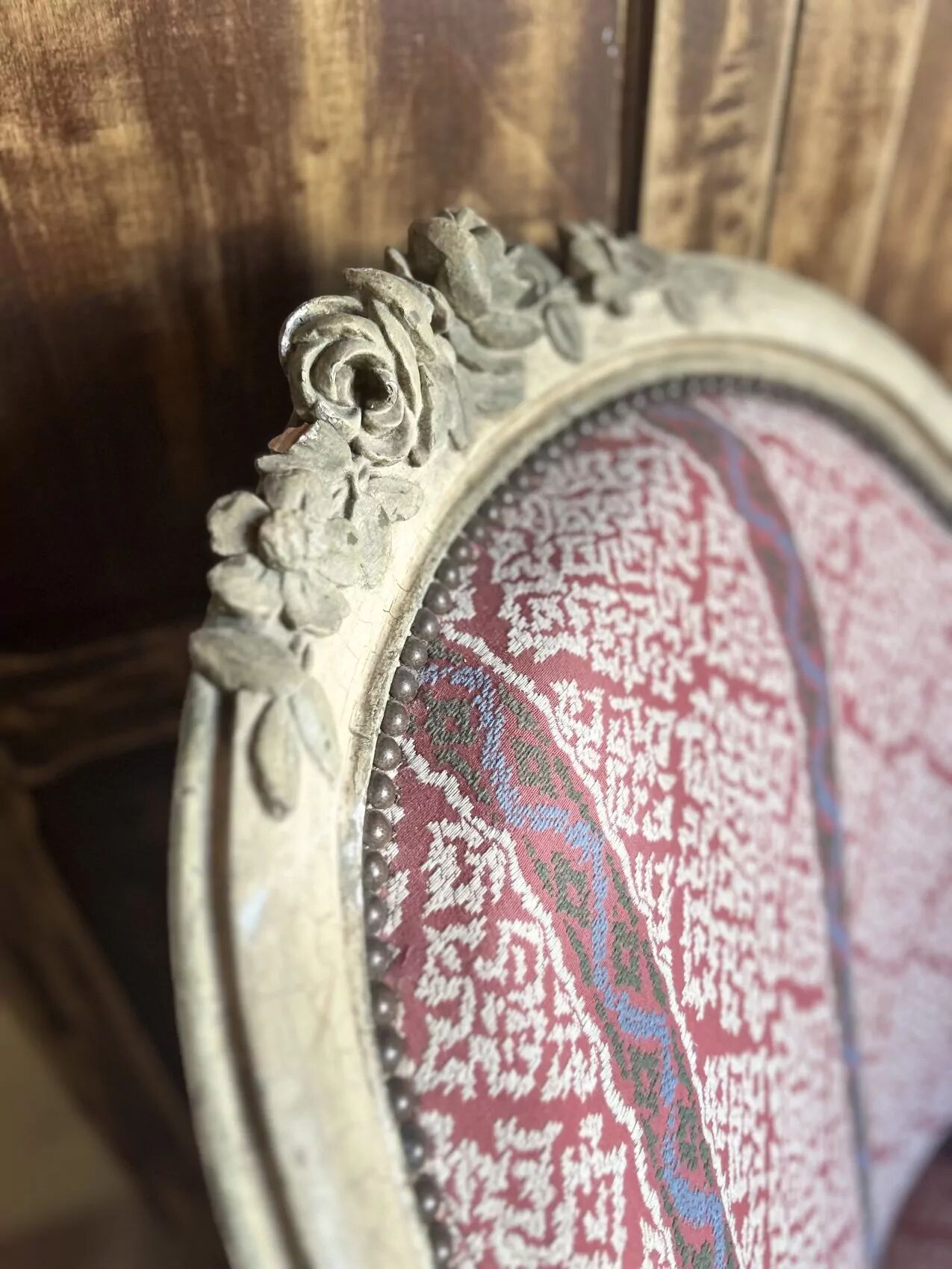 Antique Louis XV style bench – Napoleonic III period – 110 cm