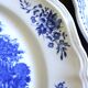 8 romantic blue Lunéville Sarreguemines dinner plates
