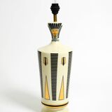 Large ceramic table lamp with Egyptian motifs by Nicolas Blandin, Paris