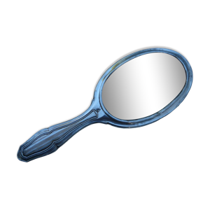Ancien miroir à main - argent