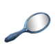 Old silver guilloche hand mirror