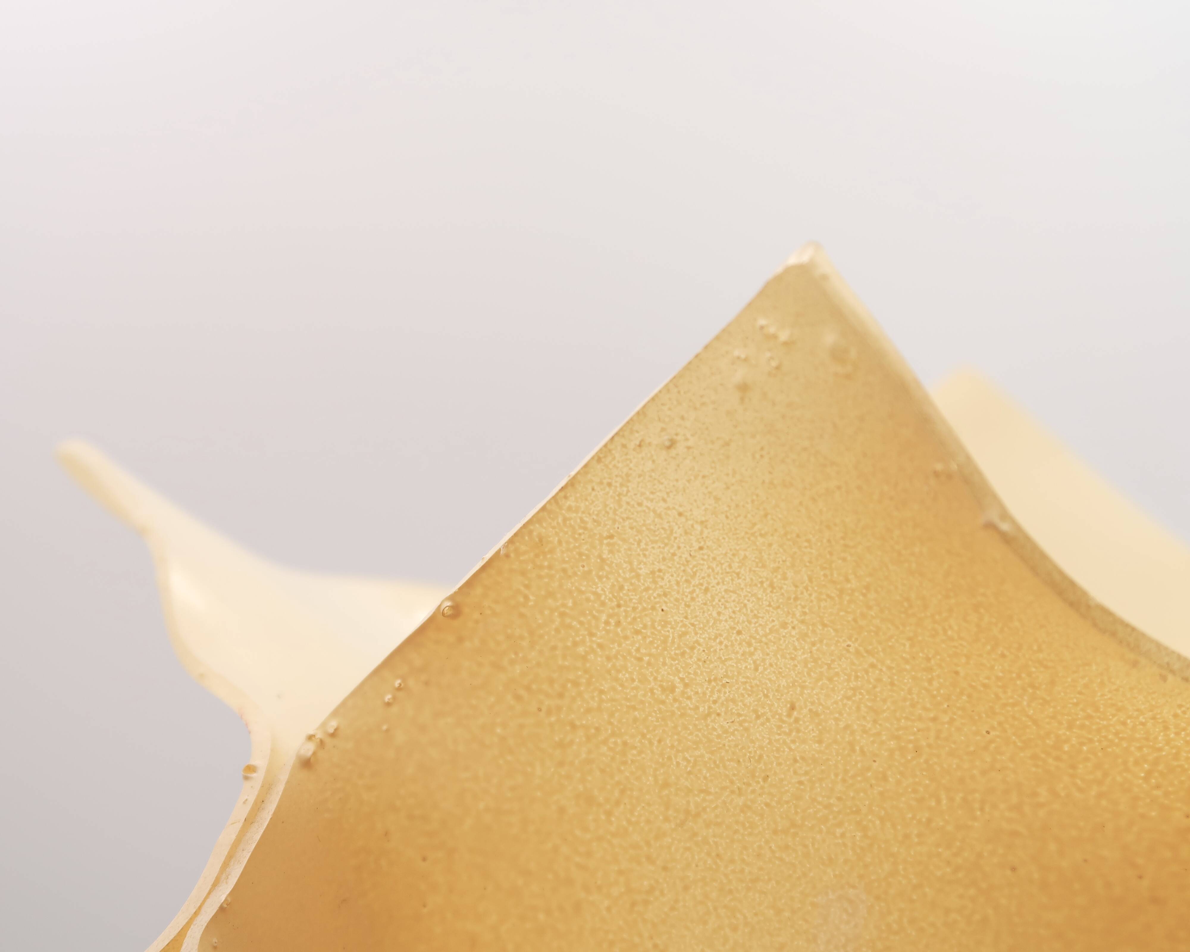 Beige crumpled plexiglass lamp Soleillade,  80s