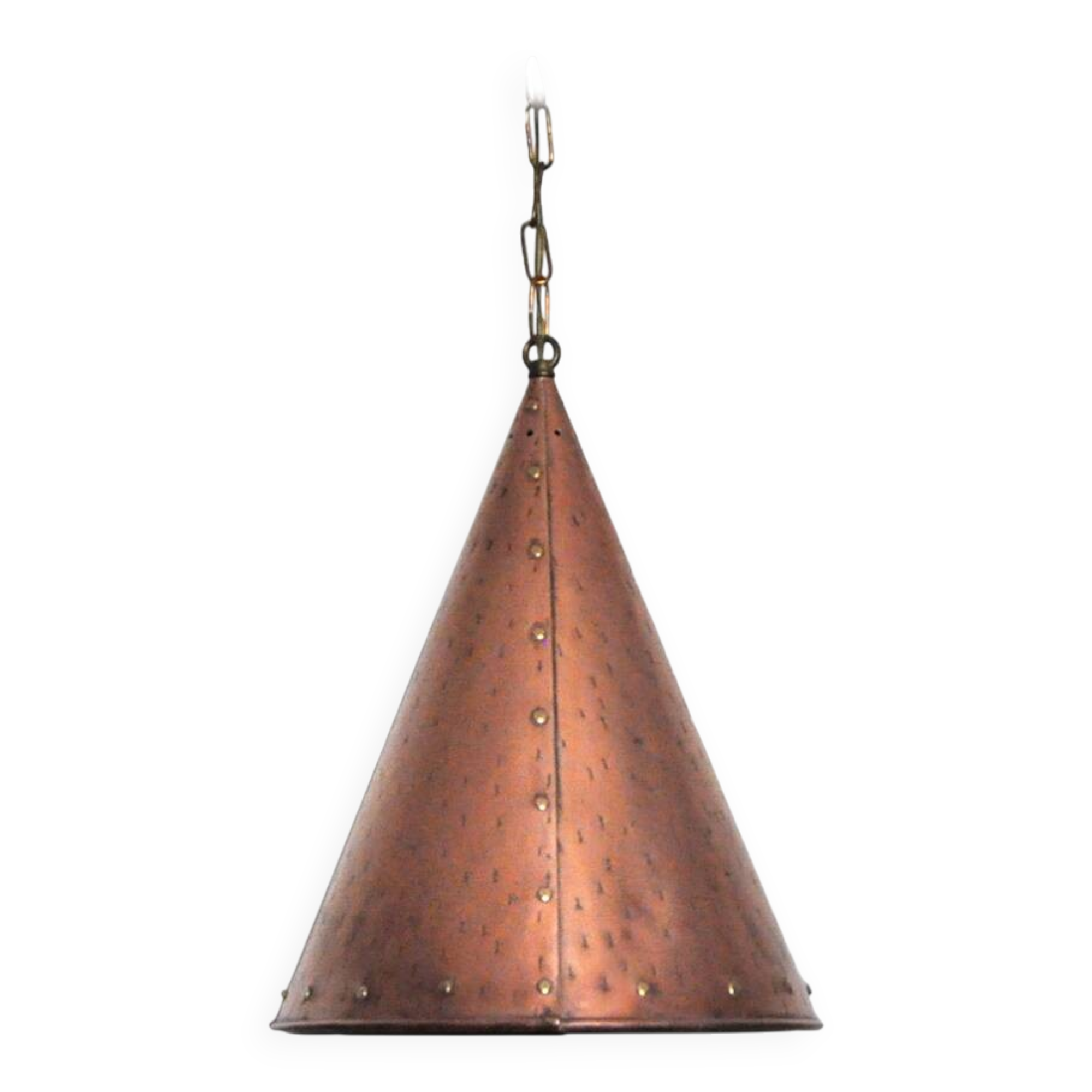 Cone shaped handmade pendant from Denmark, 1970s