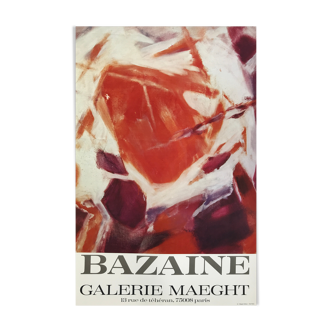 Exhibition poster by Jean BAZAINE, Galerie Adrien Maeght, 1975.