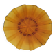 Large amber molded pressed glass dish