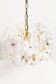 Medium Hollywood Regency style ceiling light, white flowers, Italy, 1960s.