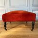 Pouf fabric Napoleon III blackened wood red velvet xix eme