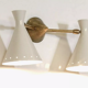 Wall lamp double white casserole