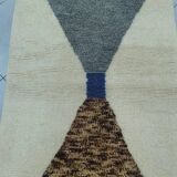 Authentic Moroccan wool rug handwoven, 250x150 cm
