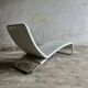 White leather Tuoli lounge chair by Antti Nurmesniemi for Cassina (1970) — chrome frame