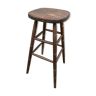 Tabouret de bar vintage en bois 1960