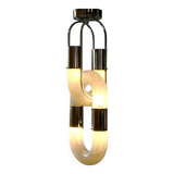 Murano Glass Chain Chandelier in Metal by Aldo Nason for Mazzega