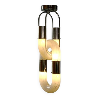 Lustre Chaine En Verre De Murano En Métal Par Aldo Nason Pour Mazzega