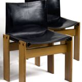 Set of 4 Monk dining chairs by Afra & Tobia Scarpa for Molteni, 1970s