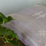 Vintage purple Berber cushion made of cactus silk