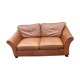 Tan Leather 2 seater sofa Classic 1980's
