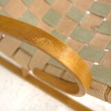 Scandinavian burlap rocking chair, Sweden, 1970