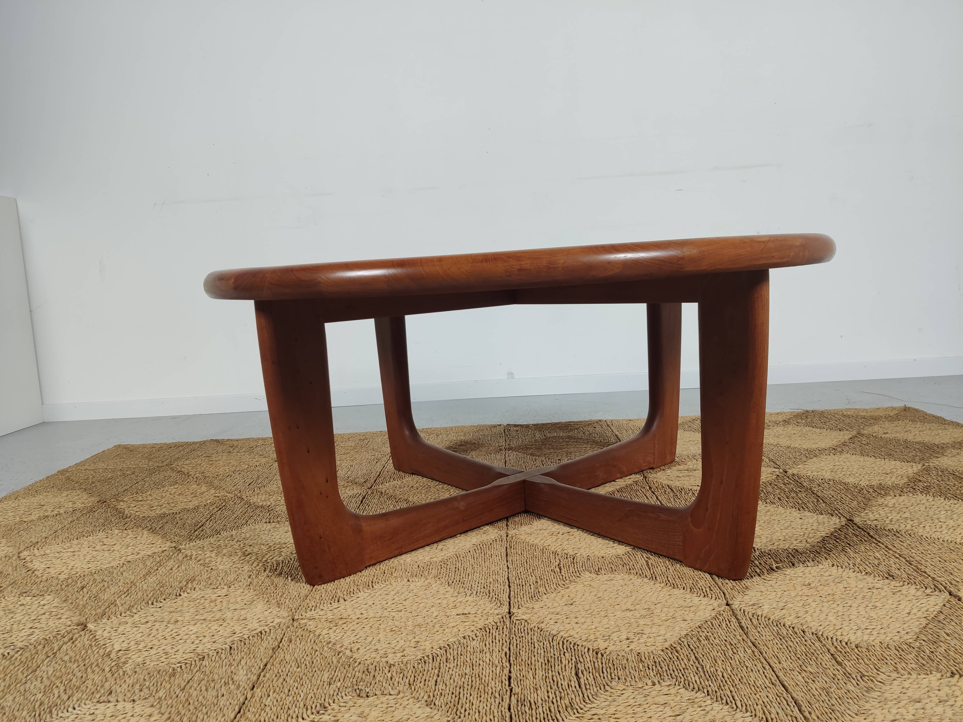 Niels Bach teak coffee table, Denmark 1970s