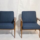 Armchairs created by M. Zieliński year 60 blue fabric