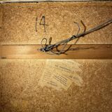 Abstract painting, Georges (Géo) De Vlamynck, oil on panel, ca 1960