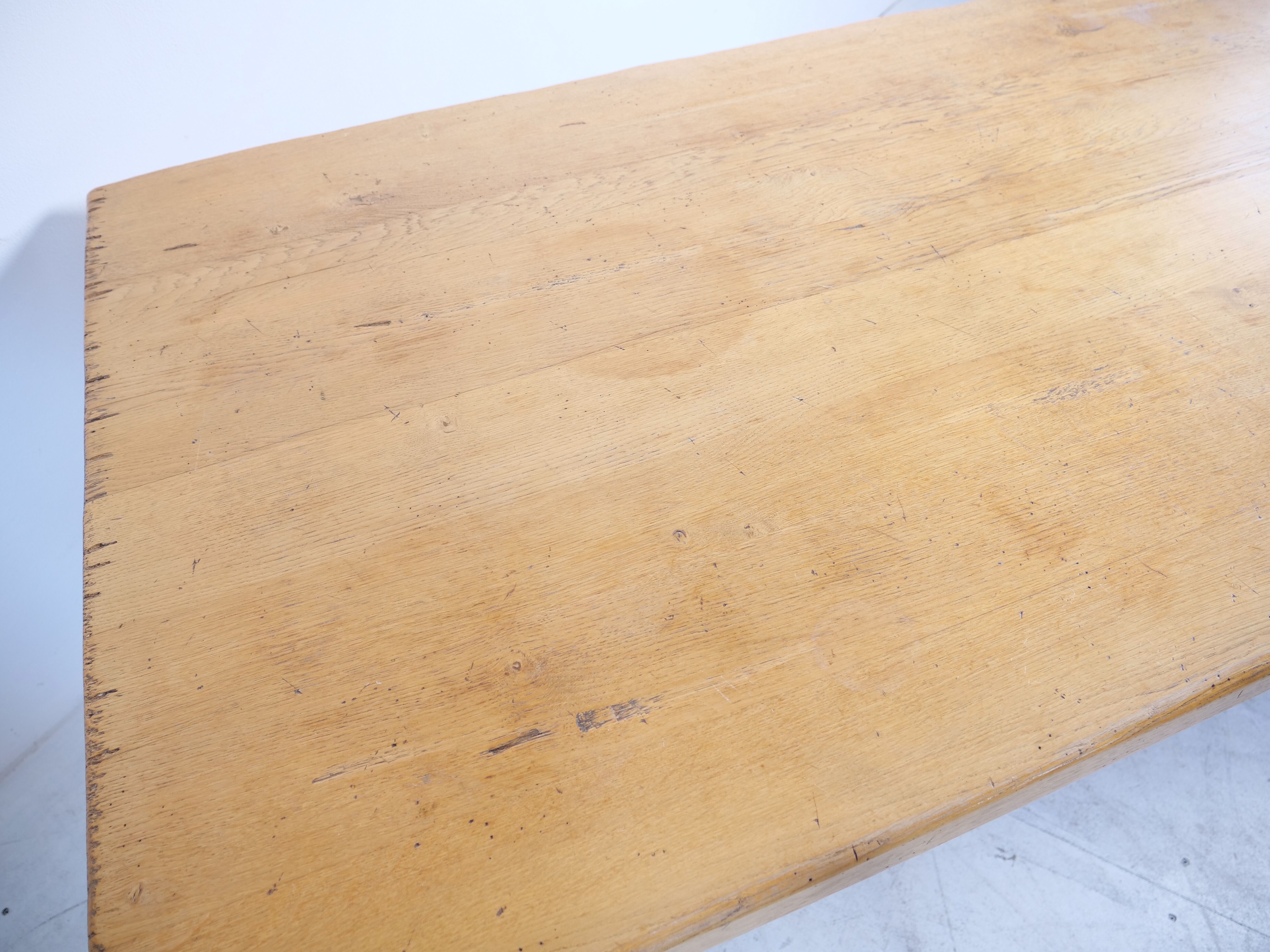 Solid oak farmhouse table