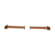 Pair of Scandinavian bedside wall shelves in teak and oak