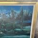 Painting by Marc-Jean Couvert - Blue abstract composition