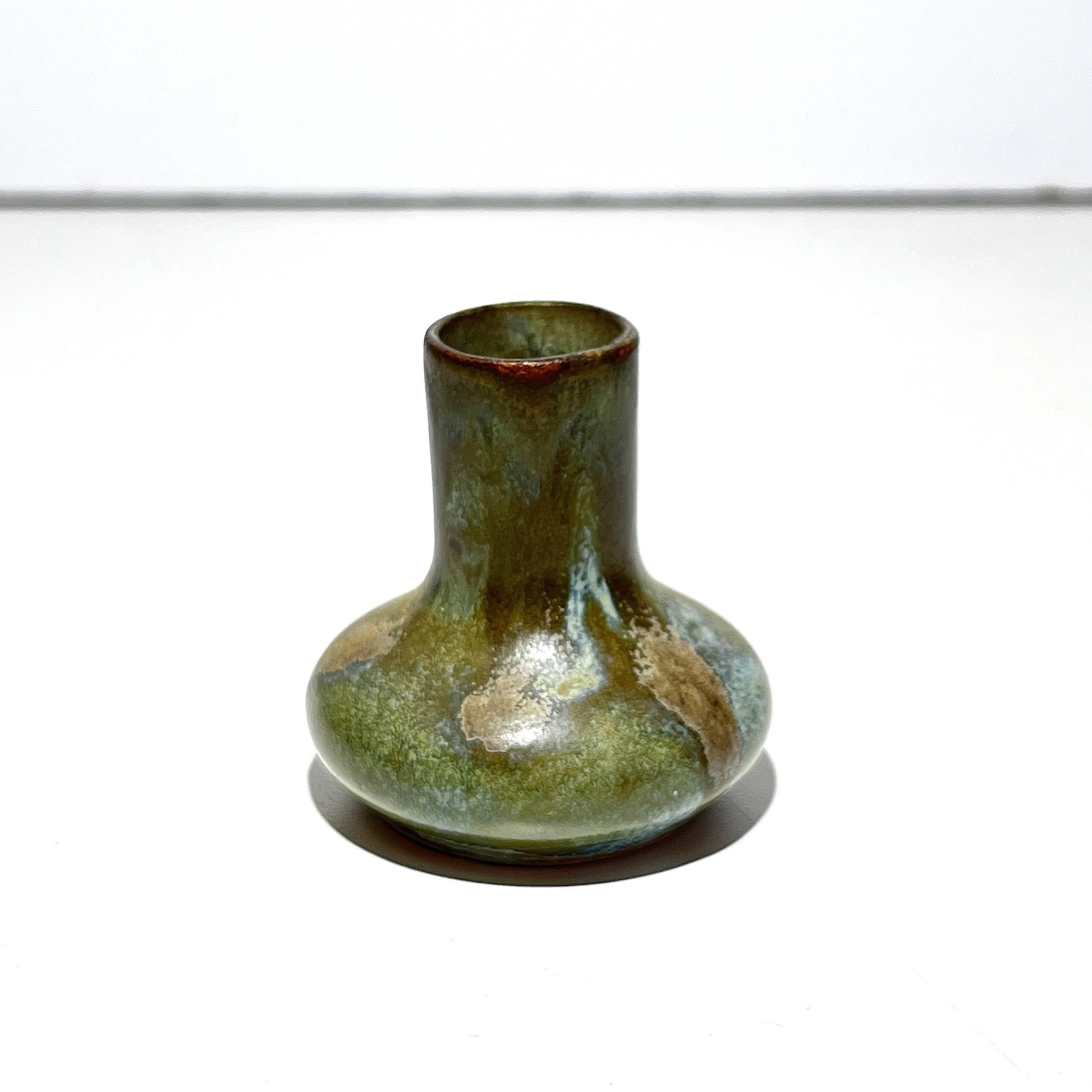 Set of 7 miniature stoneware vases, Denbac & Charles Greber, France, early 20th century