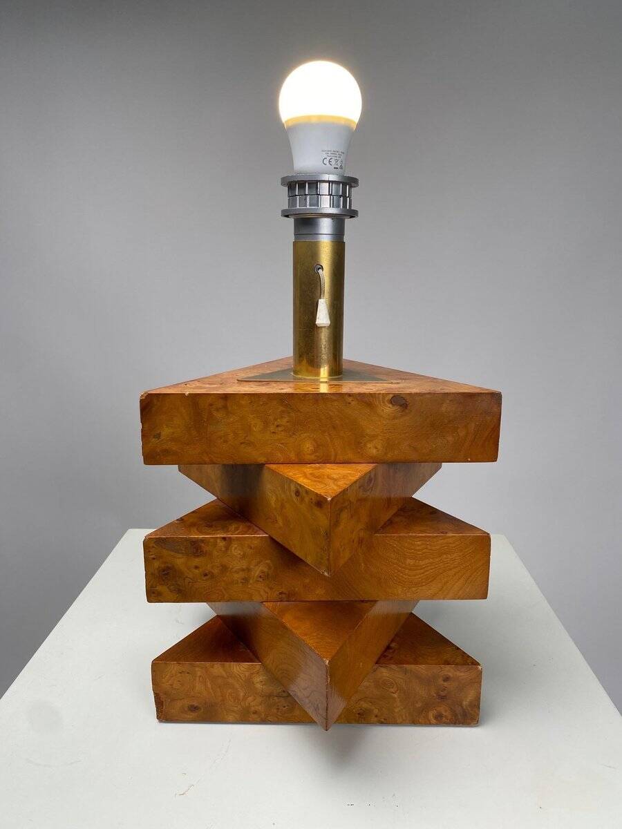 Sculptural Italian Briar Table Lamp, 1970s