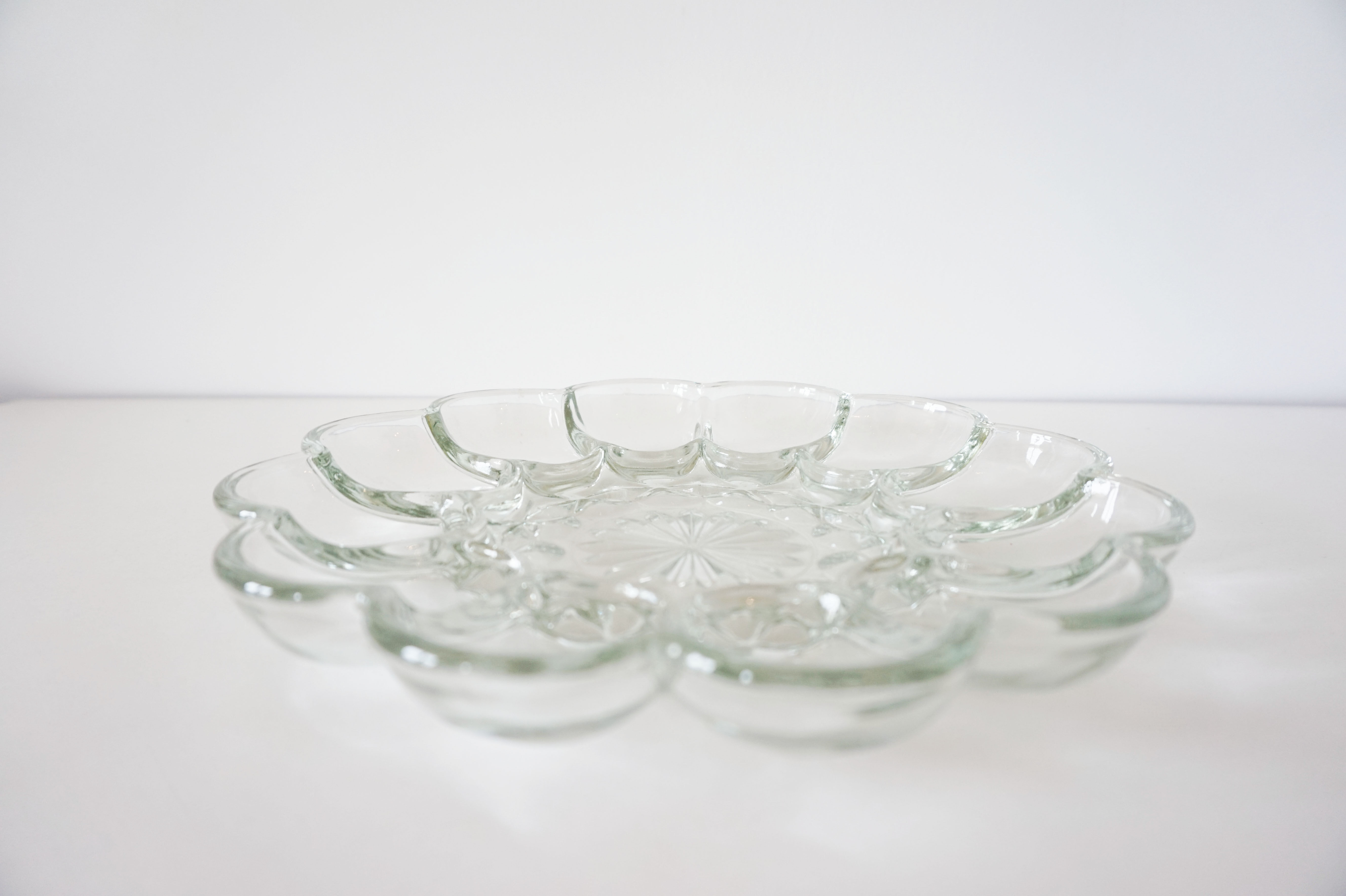 Flower glass presentation plates