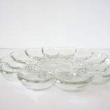 Flower glass presentation plates