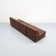 Canapé modulable en cuir cognac par Artifort