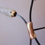 Lustre 4 tulips and brass